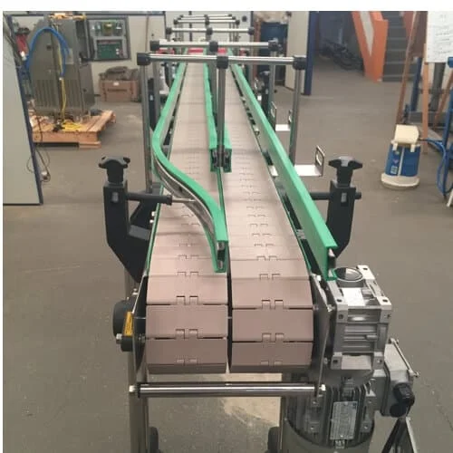 Esteira Transportadora em Corrente Plástica modelo Plataforma de Poliacetal