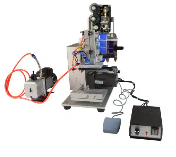 Rotuladora plana semi-automática ABEMAG TSI AB-60C com datador e compressor