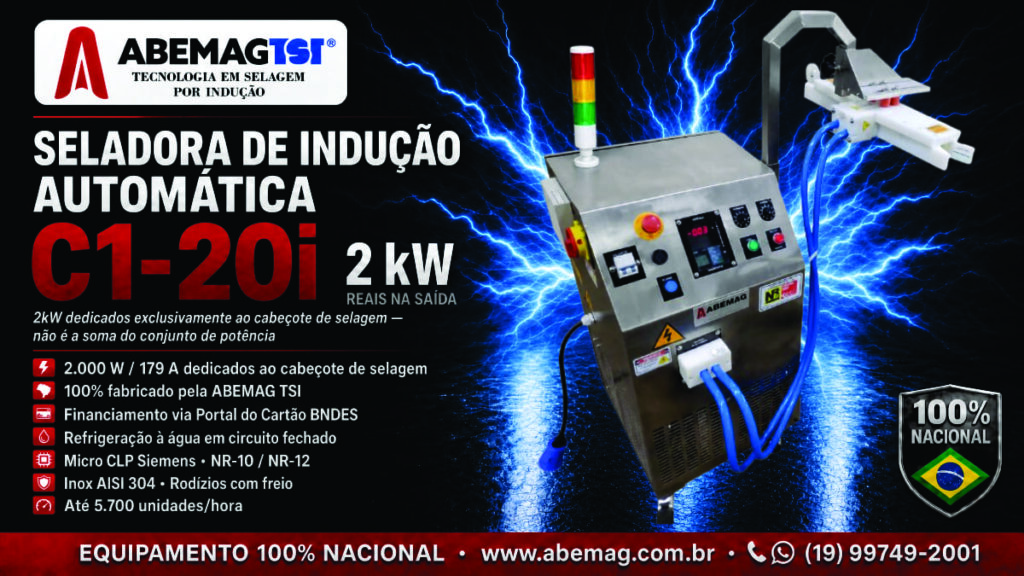 SELADORA INDUÇÃO AUTOMÁTICA ABEMAG TSI C1-20i 2kW EFETIVOS