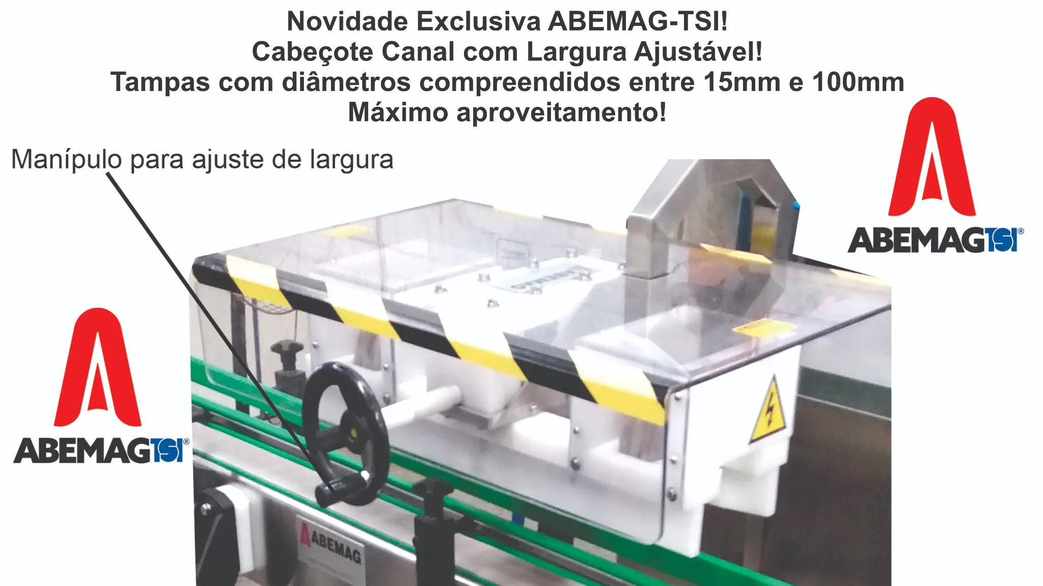 Cabeçote de selagem canal de largura ajustável ABEMAG TSI