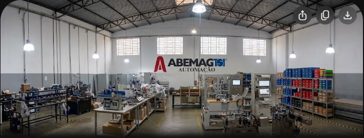 Fábrica da ABEMAG TSI em Rio Claro/SP – montagem de máquinas para envase e embalagem